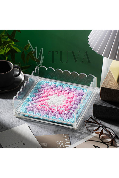 TUVA REKLAM TUVA - Organizator cu design cu margini ondulate cu sertare și rafturi inferioare |   Organizator modern din plexiglas pentru interiorul dulapului