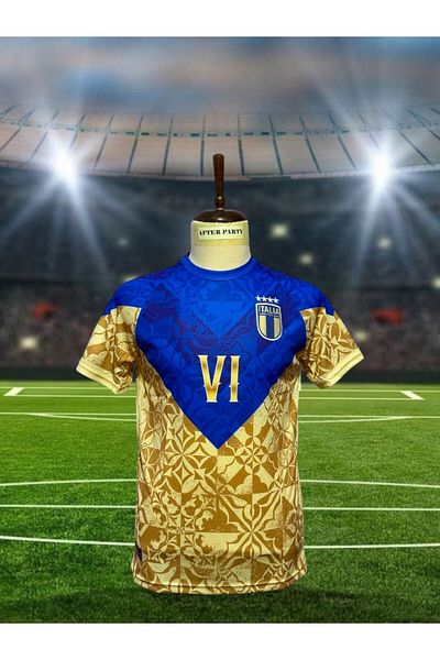After Party Italy 2023/24 New Season Blue Yellow Anonymous Special Concept Jersey Vs Sports Singlet Ag