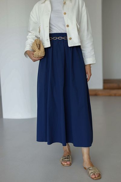 MOONSC Double Pocket Skirt with Elastic Waist
