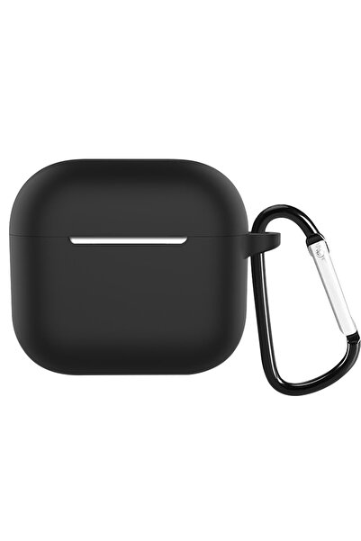 Devia جراب سيليكون عاري لسماعات AirPods 3، حماية رفيعة - أسود