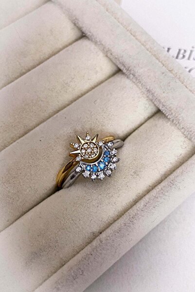 MutluBiDünya Güneş ve Ay Ayarlanabilir Yüzük Seti