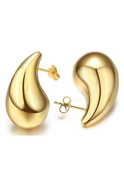 OEM Cercei cu lacrimă placați cu aur de 14k pentru femei - hipoalergenici