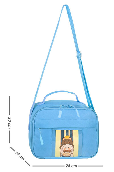 KAFF Blue Korean Kawaii Style Thermal Insulated Lunch Box with Accessories -25601