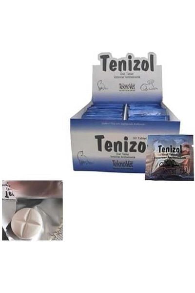 GENERIC4 قرص Teknovet Tenizol Pet عن طريق الفم (للكلاب والقطط) للتخلص من الديدان والطفيليات الداخلية وطارد للديدان (5 أقراص)