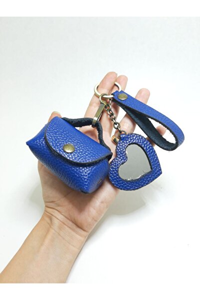 yedideri Genuine Leather Shaped Keychain & Mirror |   Mini Headphone Case |   Cute Bag Charm