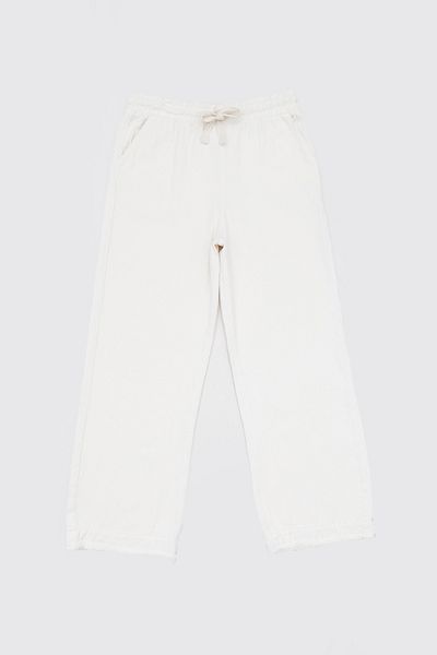 Fulla Moda Elastic Waist Tied Tasseled Girl's Trousers