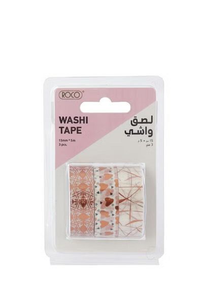 Roco Washi Tape Trio – 15 mm x 5 m (3 Reels)