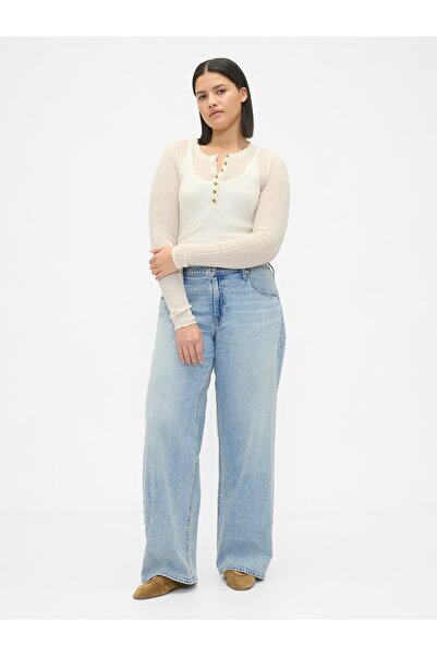 GAP Kadın Açık Mavi Low Rise '90s Jean Pantolon