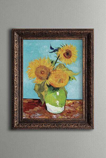 epiqart Floarea soarelui - Ramă cu model vintage