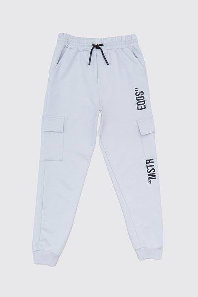 Fulla Moda Text Printed Cargo Pocket Boys' Sweatpants