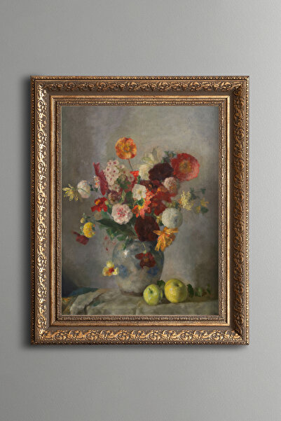 epiqart Showy Bouquet - Vintage Patterned Frame