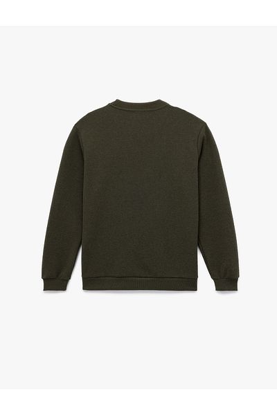 Koton Textured Long Sleeve Basic Crew Neck Sweatshirt