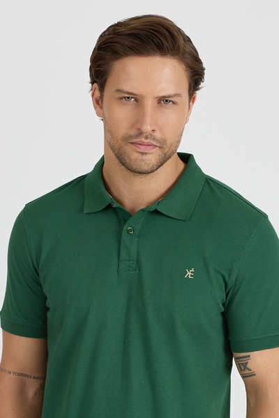 Rodi Regular Fit Cotton Polo Collar Short Sleeve Pique Men's T-Shirt 0002