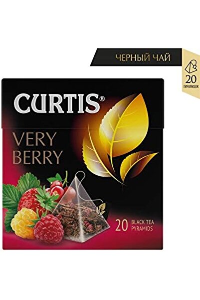 CURTIS TEA Very Berry, Ceylon Black Tea blended with wild berries in individual Pyramids, 20 tea bag