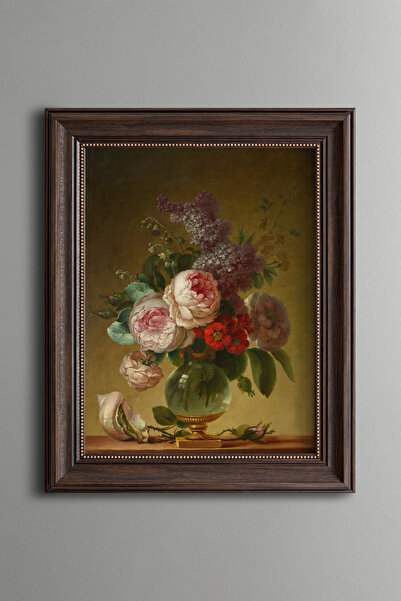 epiqart Floral Still Life - Vintage Patterned Frame
