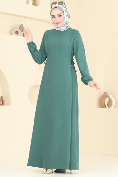 ModaMerve Side Tie Aerobin Dress 3001Bm387-Ms Mint