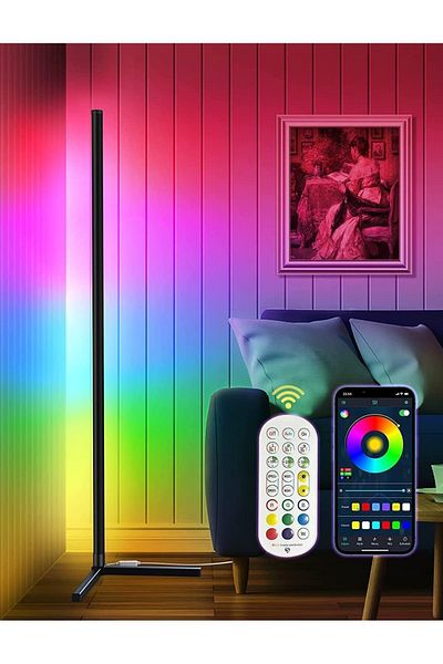Shopi New Smart RGB Floor Lamp, LED Corner Floor Lamp for Ambient Background Light, Modern Corner Lamp Col