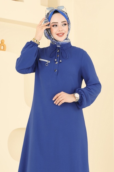 ModaMerve Yarım Düğmeli Tesettür Takım 2652SL432-MS Laci