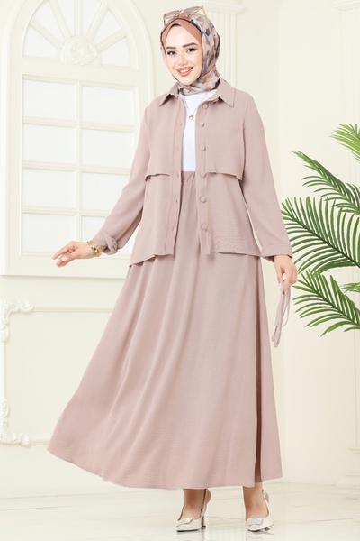 ModaMerve Beli Bağcıklı Etekli Takım 2703SL432-MS Vizyon