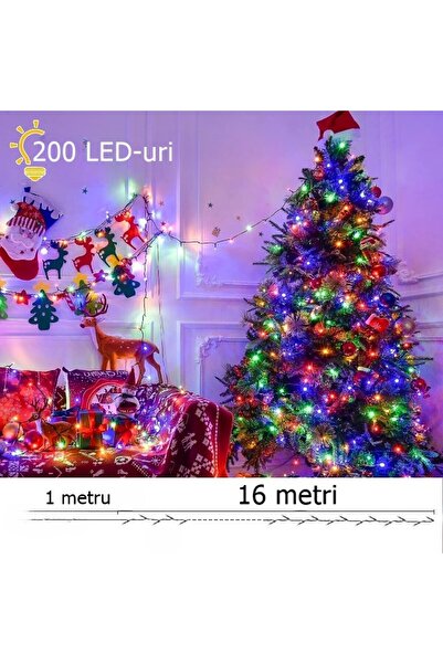 Teo Yoto linear Christmas installation, 17 m, of which 1 m 220V plug cable, 200 LED, 8 light effects
