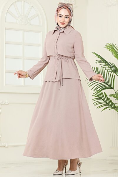 ModaMerve Beli Bağcıklı Etekli Takım 2703SL432-MS Vizyon