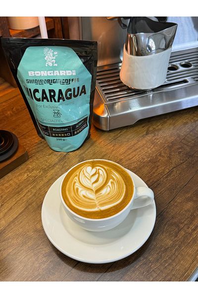 Bongardi Coffee Nicaragua Local Single Orjin Qualified Coffee Set 5X200G (Coffee or Milled Can Be Chosen)