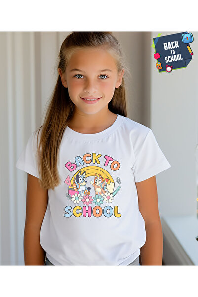ASELİNDA Bluey Printed Back To School Unisex Παιδικό T-Shirt-Back To School Π...