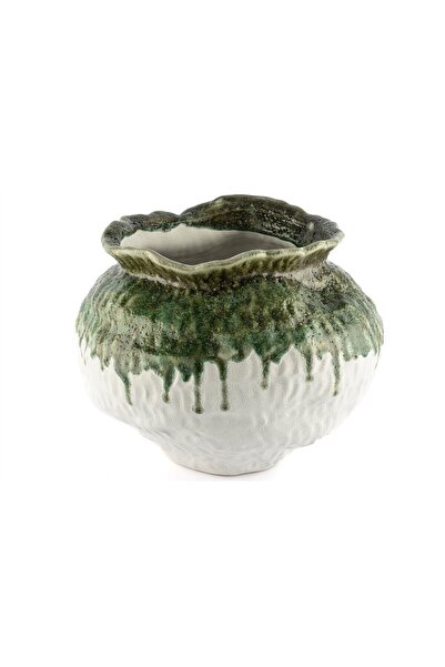 Mikasa Moor Yeşil Beyaz Vazo 40x31cm