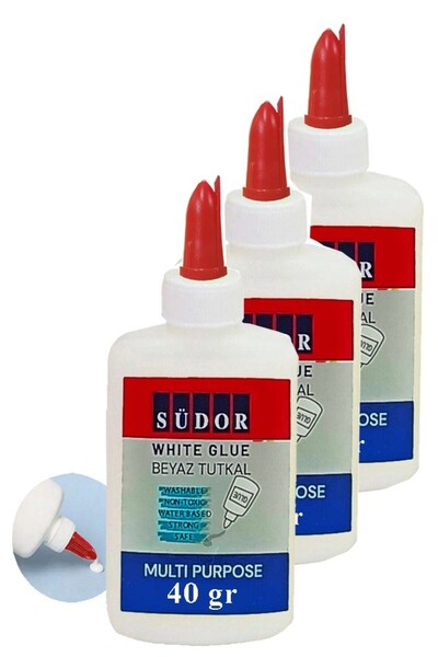 Artlantis Beyaz Tutkal 40 gr 3 Adet Südor Beyaz Mobilya Tutkalı 40 gr Ahşap T...