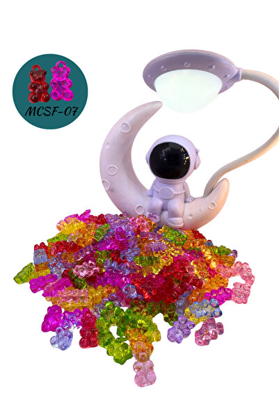 CSG BAZAAR Jelibon Ayıcık Figürlü Renkli Boncuk - 36 Adet - MCSF-07 - Kolye, ...