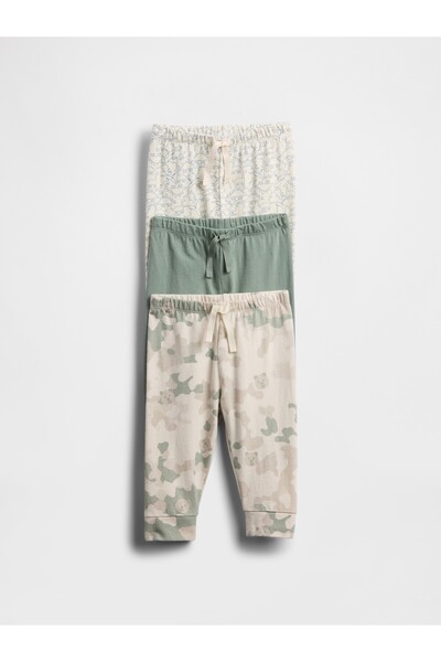 GAP Bebek Yeşil First Favorites Organik Pamuklu Pull-On Pantolon (3’lü)