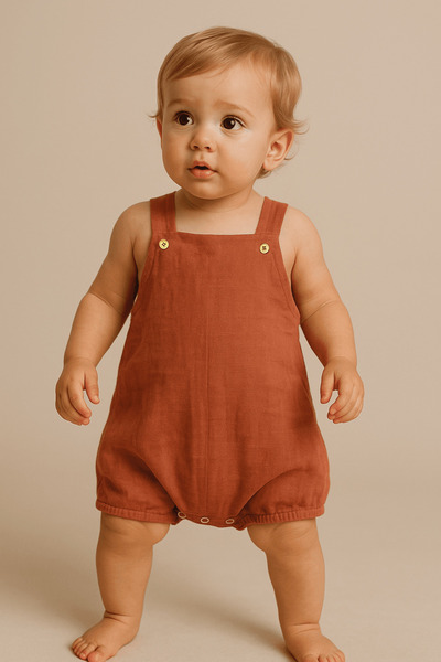 Baby Class Müslin Çocuk Askılı Tulum