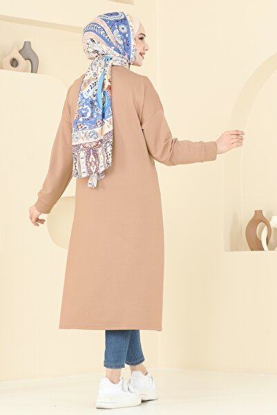 ModaMerve Zımba Detaylı Tunik 2698AYD574-MS Latte