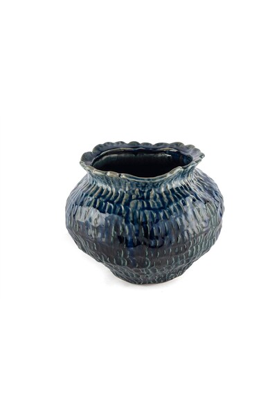 Mikasa Moor Vază Texturată Albastru Marin 31x25cm