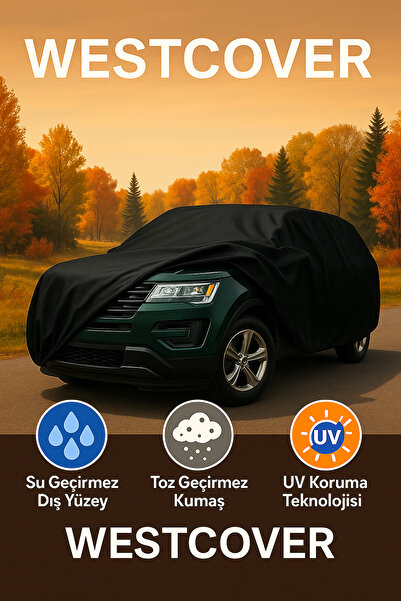 WestCover خيمة سيارة مقاومة للماء باللون الأسود متوافقة مع سيارة فيات باندا كروس مع الأشعة فوق البنفسجية