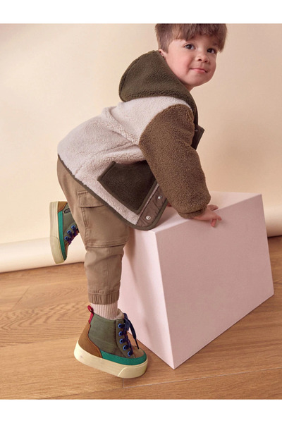 Next baby yeşil renk bloklu bot