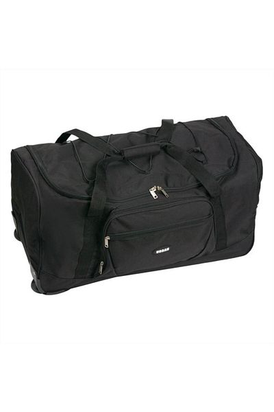 OEM Travel bag,, black, transport wheels, handle, adjustable strap, 87 liters, 71 x 34 x 36 cm