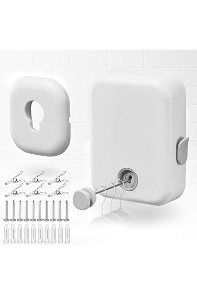 Generic Retractable Clothesline Indoor Outdoor Clothes Line, Heavy Duty Adjus...