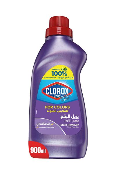 Clorox Liquid Stain Remover And Color Booster For Colored Clothes Purple 900ml
