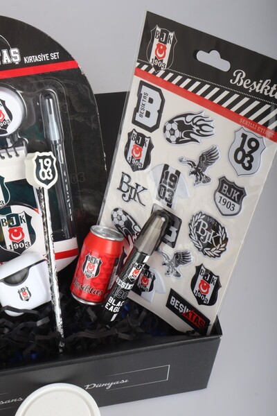 Beşiktaş DEKOMUS GIFT BOX ÖZEL KUTULU KARTAL GÜCÜ KIRTASİYE SETİ UÇLU KALEMİ ROKET SİLGİ,AIRPODS KAL