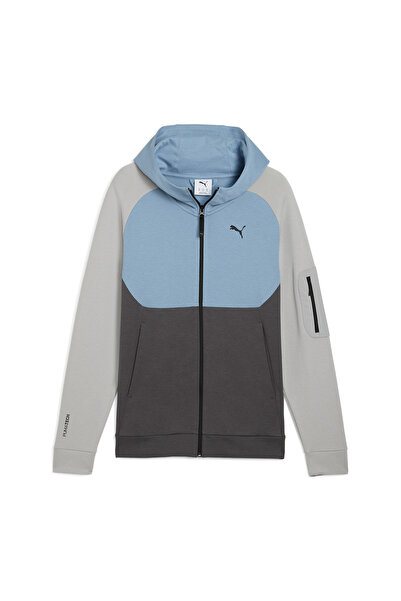 Puma Tech Full-Zip Hoodie Erkek Mavi Günlük Stil Sweatshirt 68804534