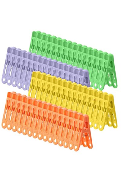 Generic 60 Pieces Clothes Pins, Plastic Clothespins, Colorful Clothesline Cli...