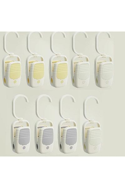 Generic Excefore Hangers with Clips, 9 Pack Laundry Hooks, 3 Color Clothes Pins, Multipurpose Hanging Clips