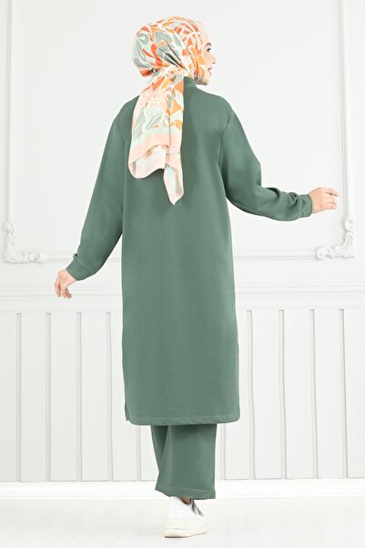 ModaMerve Side Slit Hijab Suit 6036Uz662-Ms Mint