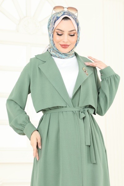 ModaMerve Bolero Detaylı Aerobin Takım 8006TRT545-MS Çağla