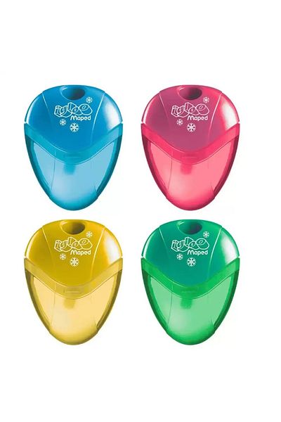 Maped Igloo Single-Hole Pencil Sharpener – 4pcs Set | Compact, Colorful & Kid-Friendly Design