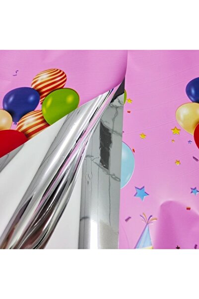 Flippy Tablecloth Foil 'Happy Birthday' Balloons, 137 x 183 cm, Pink