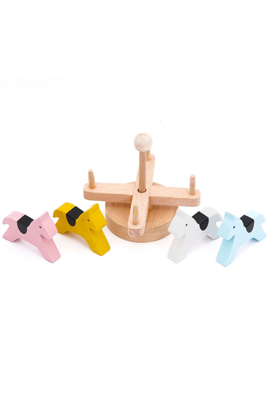 BALATOYZ Wooden Cute Horses Ferris Wheel
