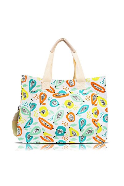 Flippy Τσάντα ώμου, πολυλειτουργική, Flippy, με εκτύπωση φρούτων, 33,5 x 25 x 14,5 cm, πολύχρωμη