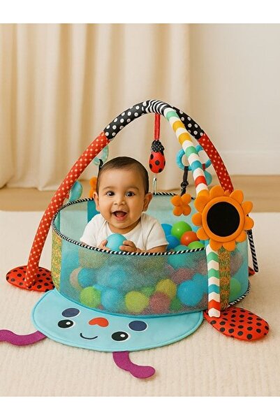 NUNU Neşeli Uğur Böceği Aktivite Matı-MiniZoo 3’ü 1 Arada Oyun Halısı